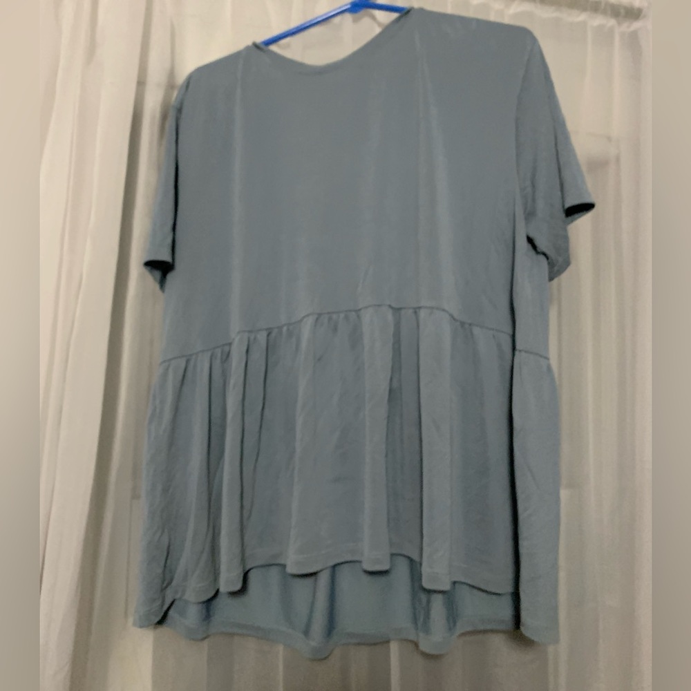 Blue Flowy American Eagle Blouse, XL